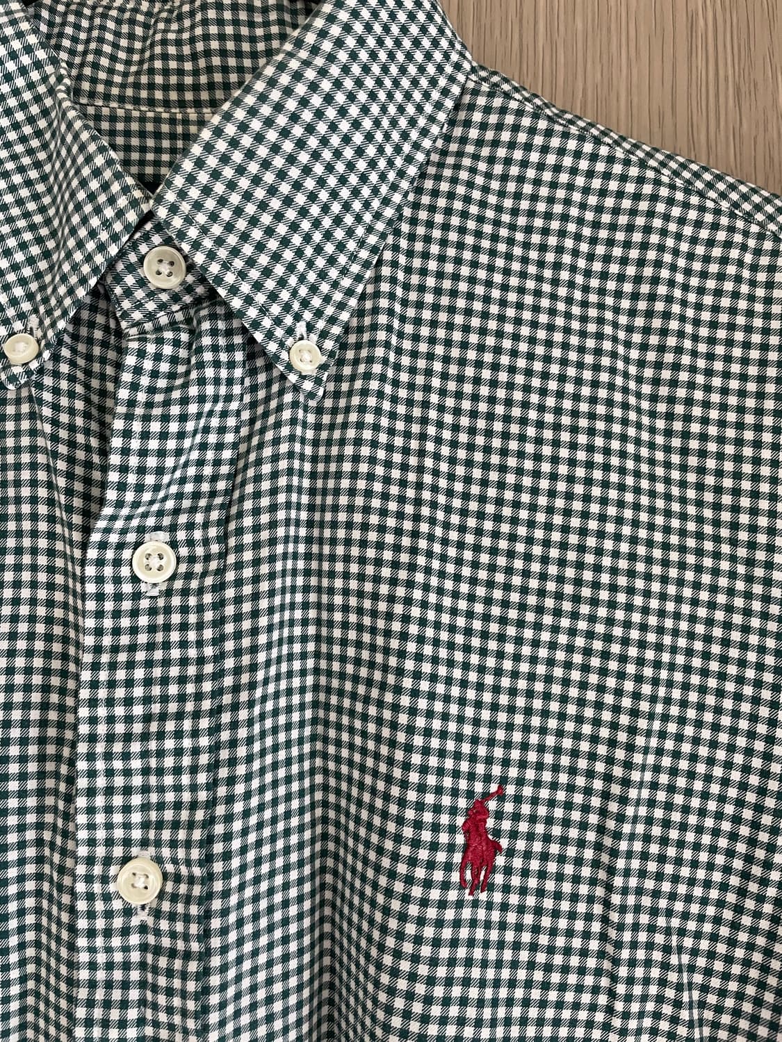 랄프로렌 기엄체크 그린 셔츠 상품이미지2