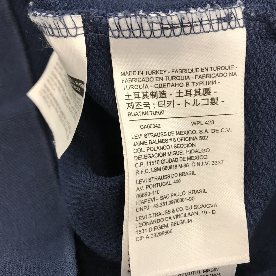 리바이스 LEVIS 레터링 로고 후드집업 [M] 상품이미지5
