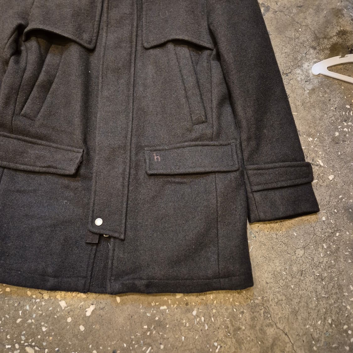 100 헤지스 진카키 울 후드자켓 상품이미지8