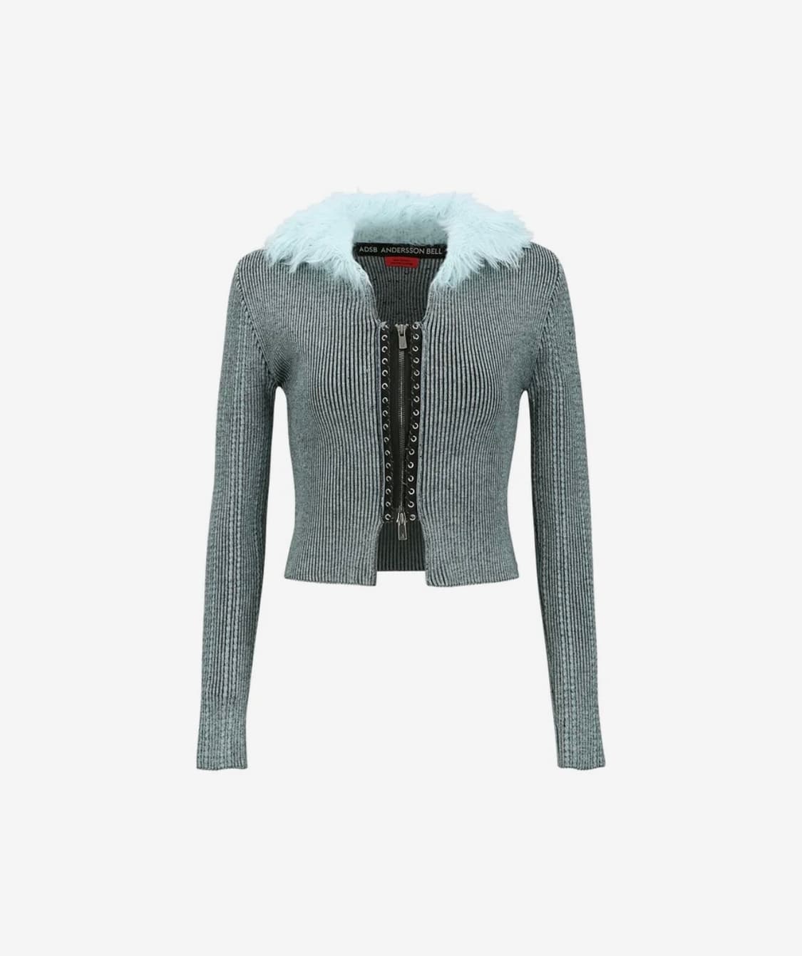 Adsb 앤더슨벨 레이스 업 니트 가디건 상품이미지1