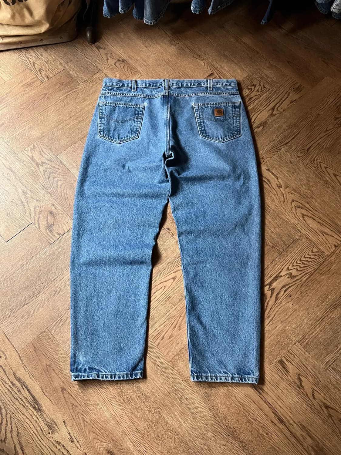 [40]칼하트 USA 미디엄블루 워크 데님 팬츠 상품이미지1