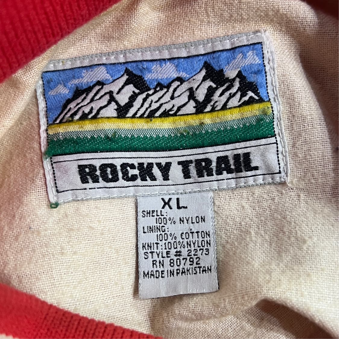 [XL] ROCKY TRAIL 빈티지 새틴 바시티자켓   15627 상품이미지8