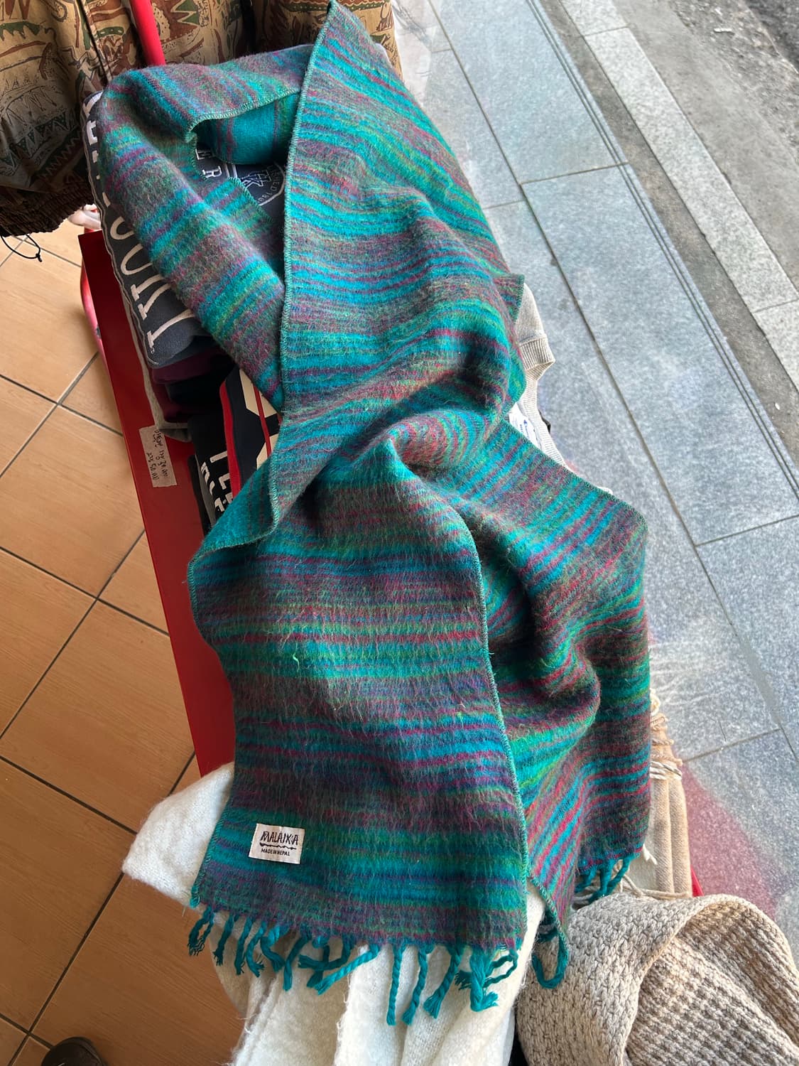 빈티지 멀티컬러 울 머플러 상품이미지1