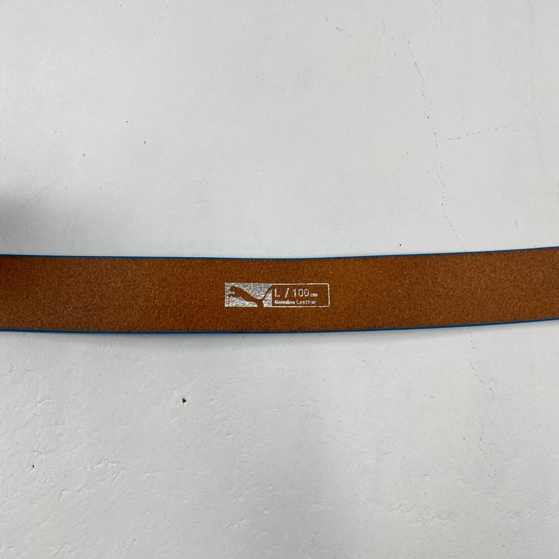 퓨마 Y2K 버클 블루 레더 벨트 상품이미지5