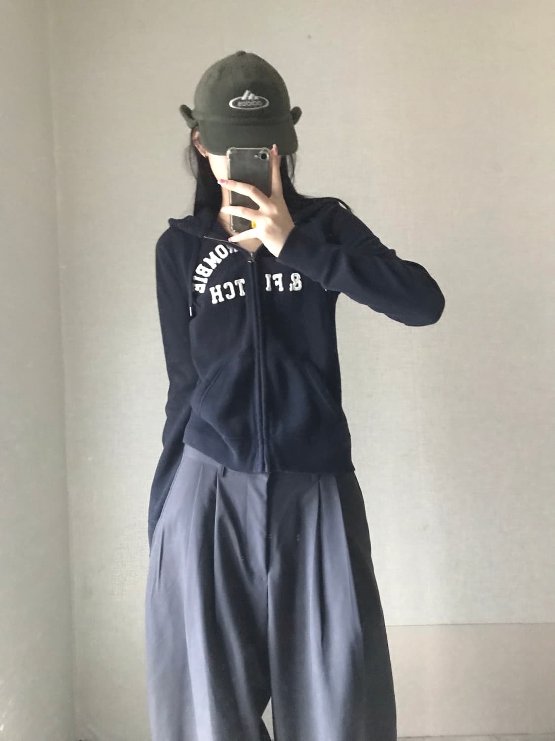 아베크롬비 네이비 슬림핏 후드집업 상품이미지4