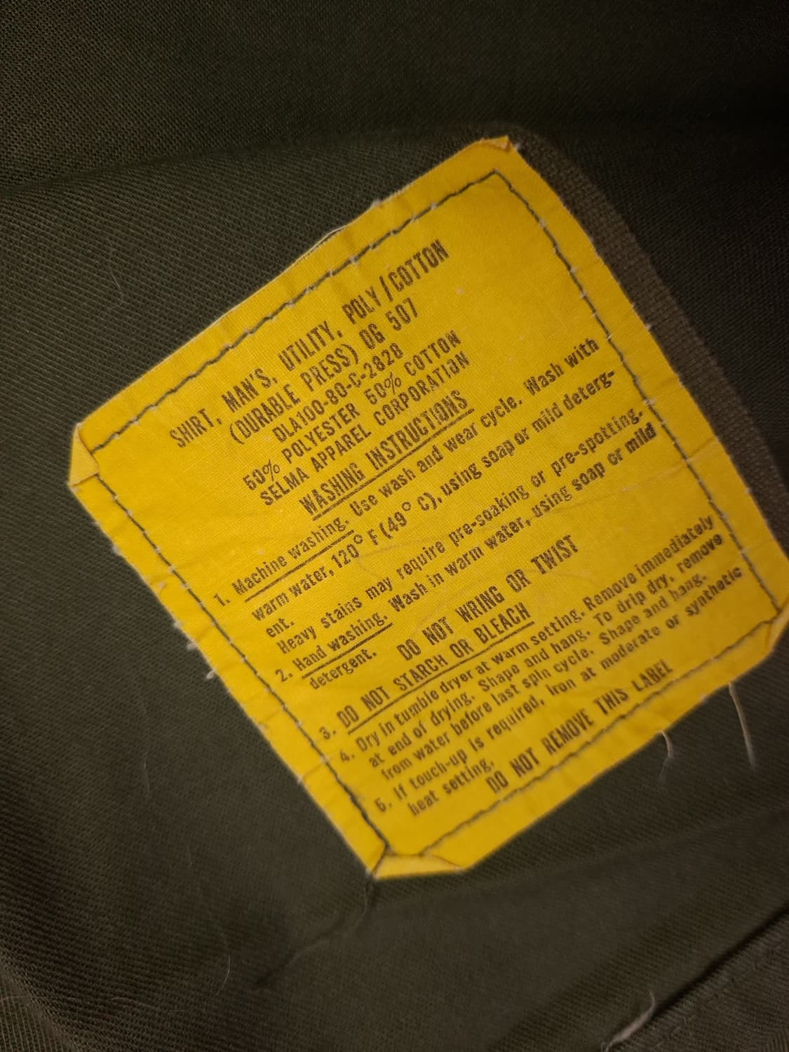 오리지날 미군 OG-507 셔츠 상품이미지5