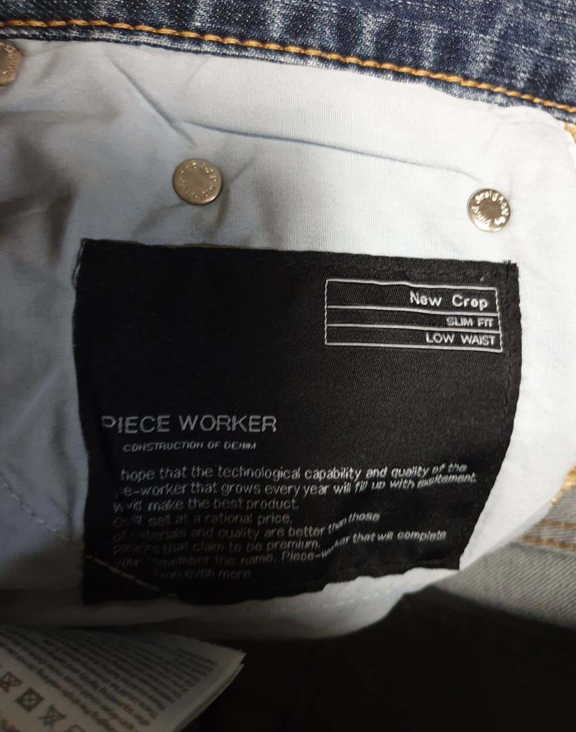 피스워커 스톤워커 DS 뉴크롭 슬림 스판 컷팅 데님팬츠 (31) 상품이미지6