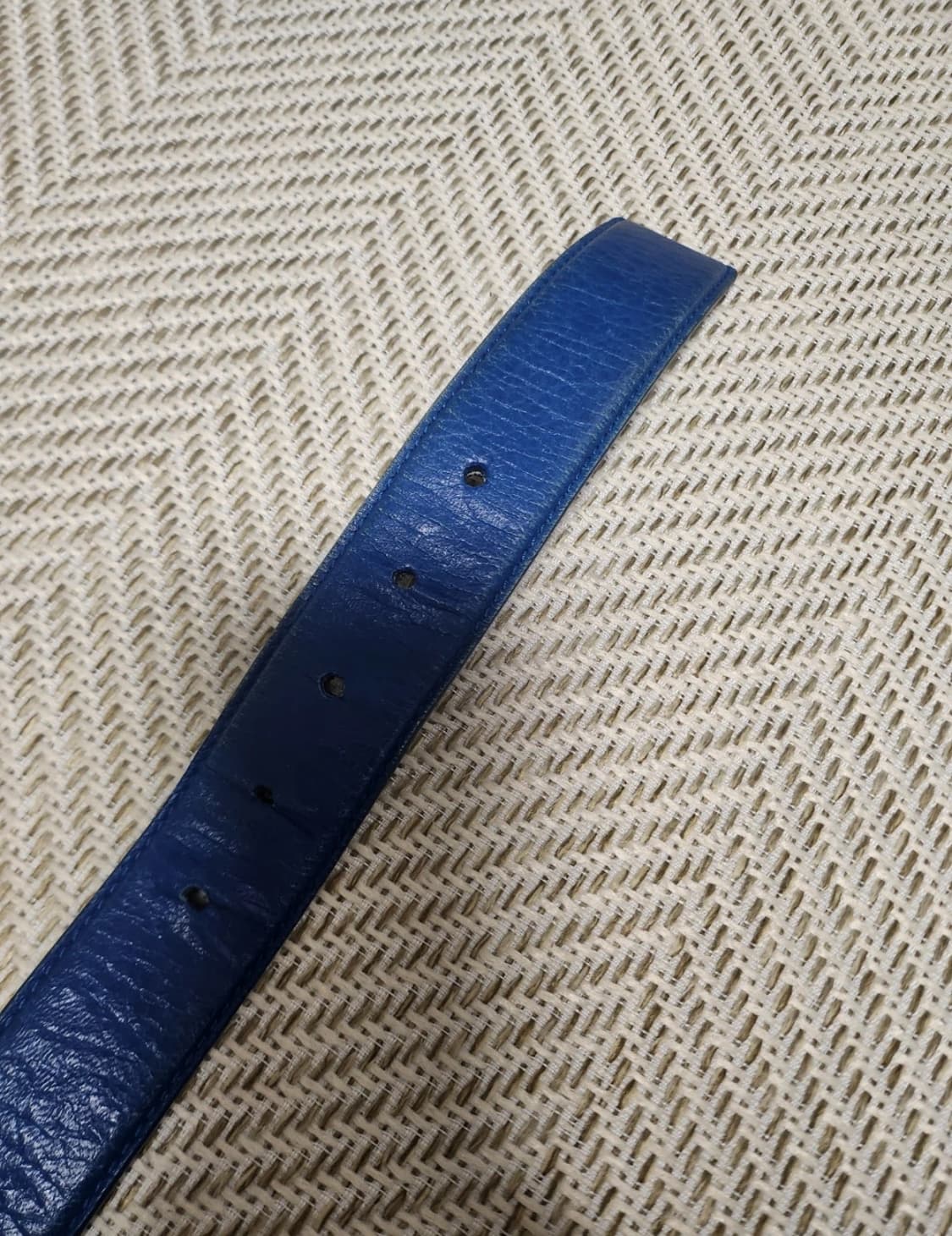 발렌시아가 스퀘어 레더 벨트 블루  상품이미지5