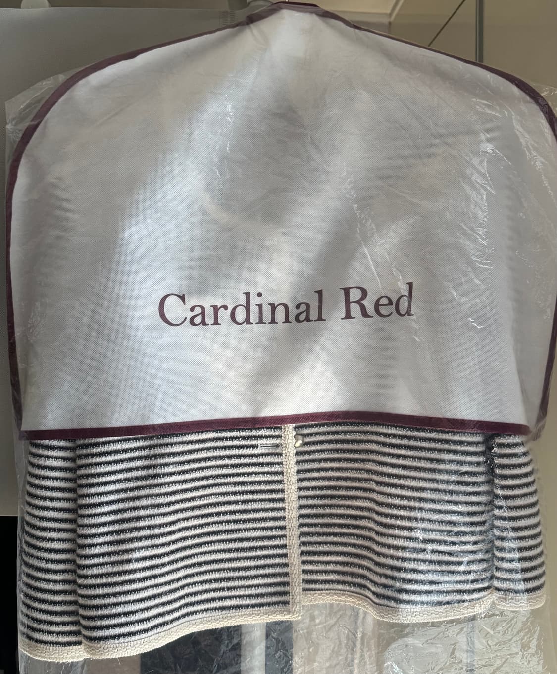 카디널레드 스트라이프 가디건 네이비 S 상품이미지2