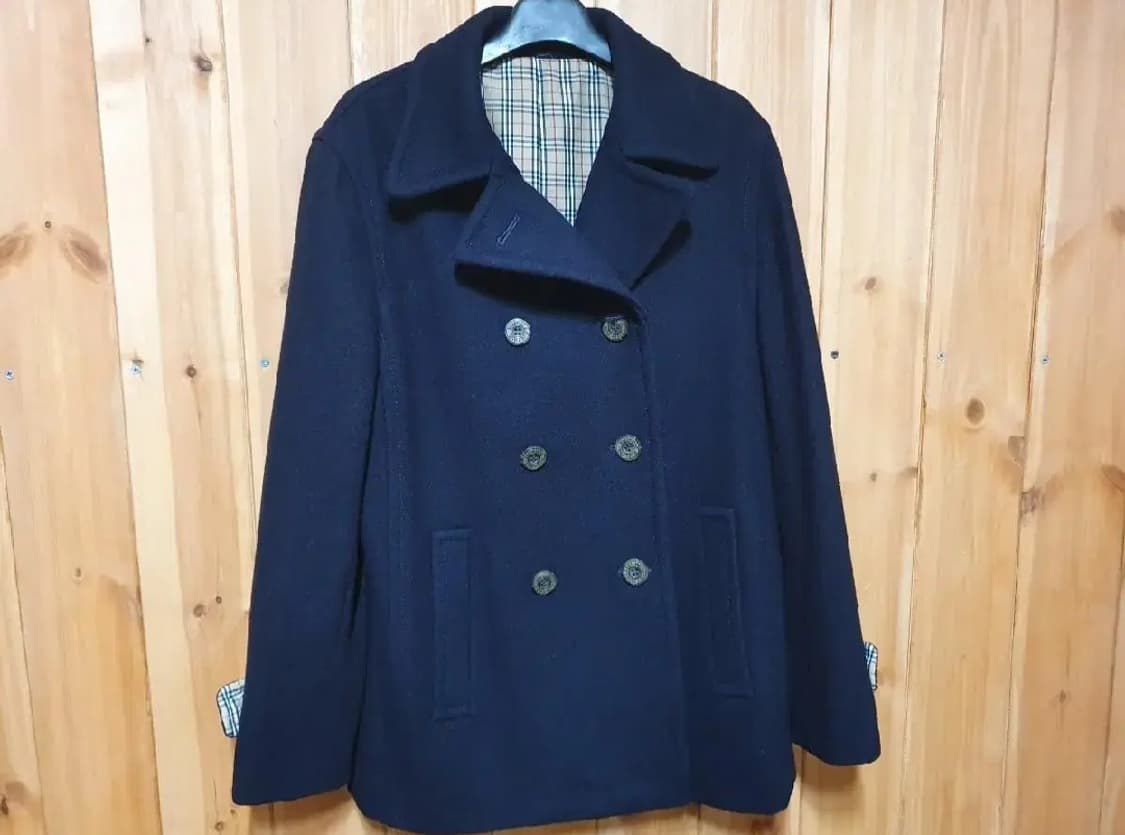 vtg 버버리 블루라벨 모직 자켓 55 피자켓 반코트 상품이미지1