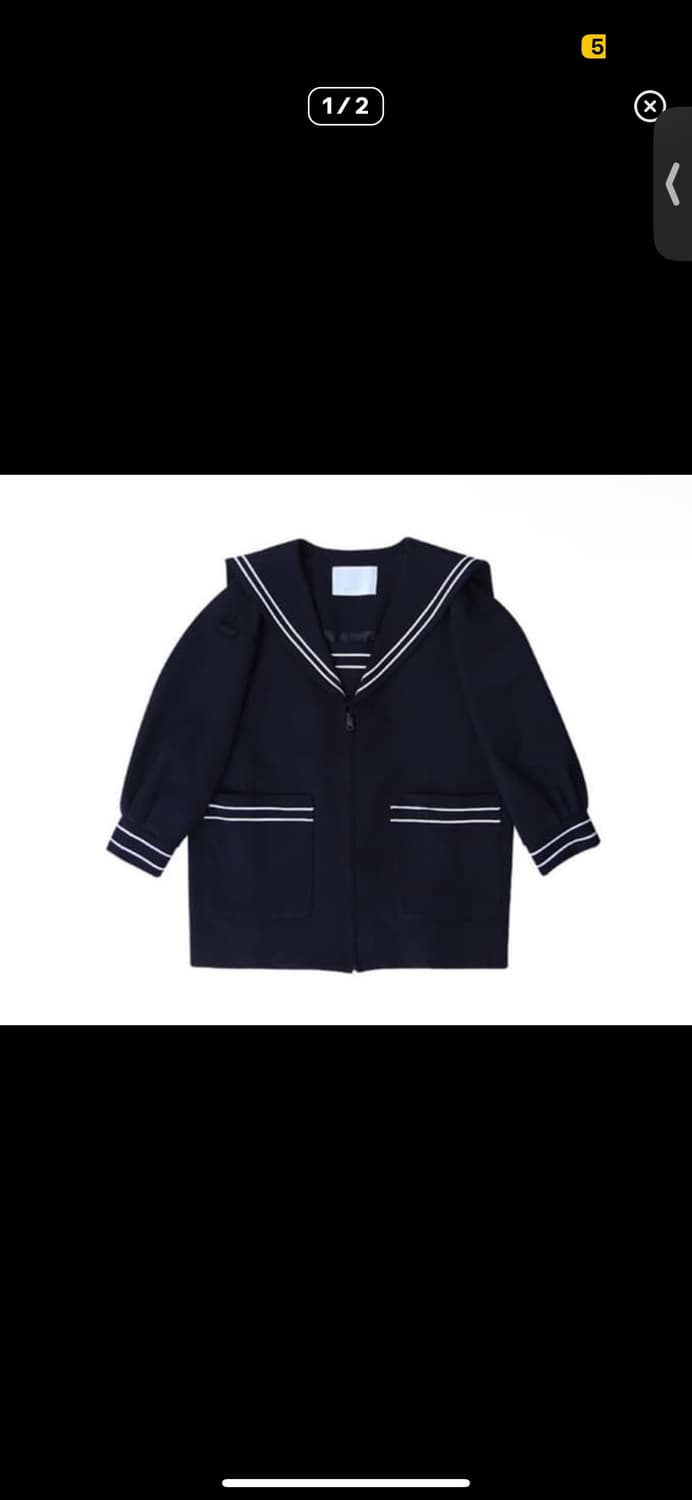 프레클 freckle 세일러 자켓 sailor navy midi 상품이미지1