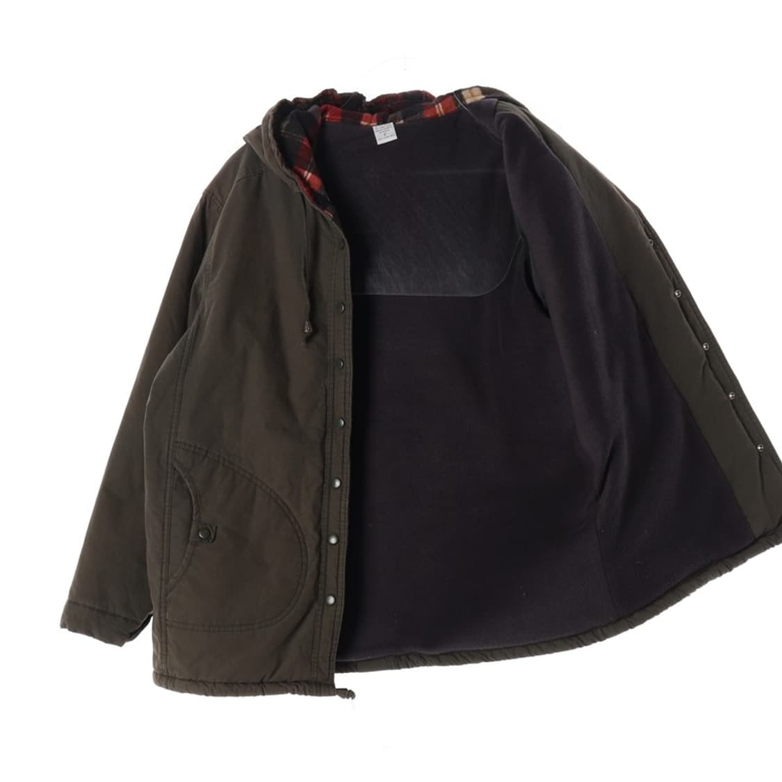 빈티지 체크 라이닝 후드 워크 자켓 상품이미지2