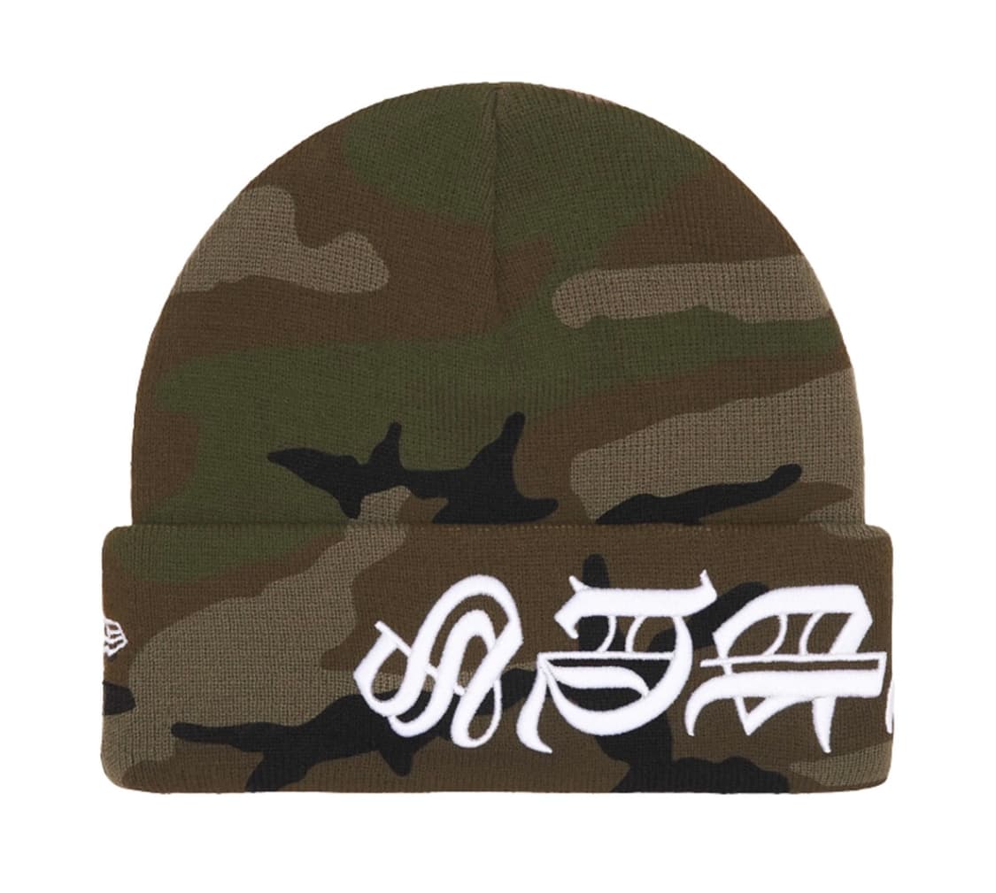 슈프림 뉴에라 블랙레터 비니 우드랜드 카모 - 25SS 상품이미지1