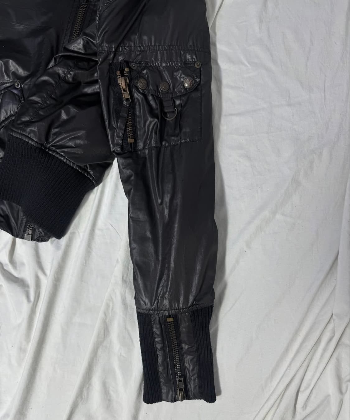 Agate label 퍼 트리밍 후드 MA-1 상품이미지6