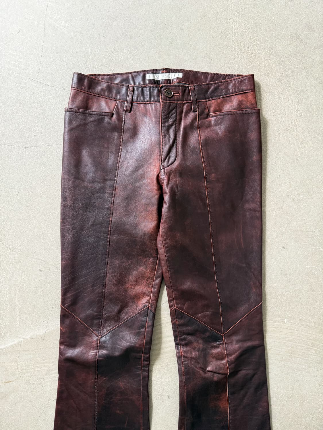 Miss Alice Cowhide Leather Bootcut Pants 상품이미지3