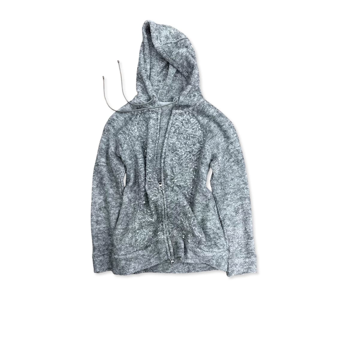 Gray Slim Fit Wool Glitter Zip up 상품이미지1