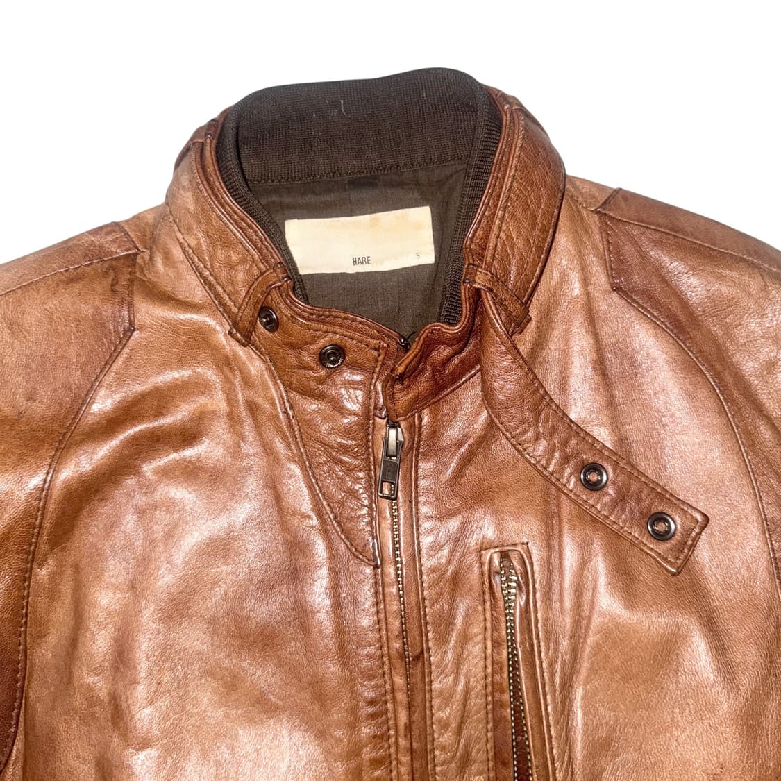 Light Brown Leather Jacket 상품이미지3