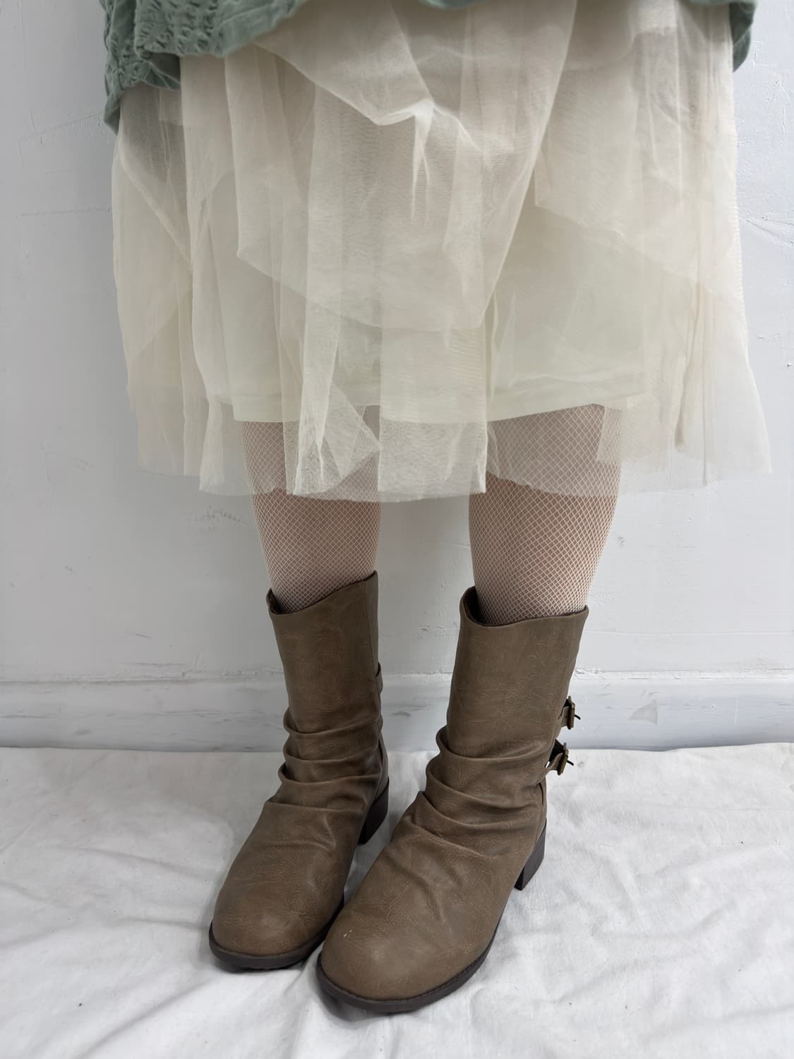 shirring leather boots 상품이미지6