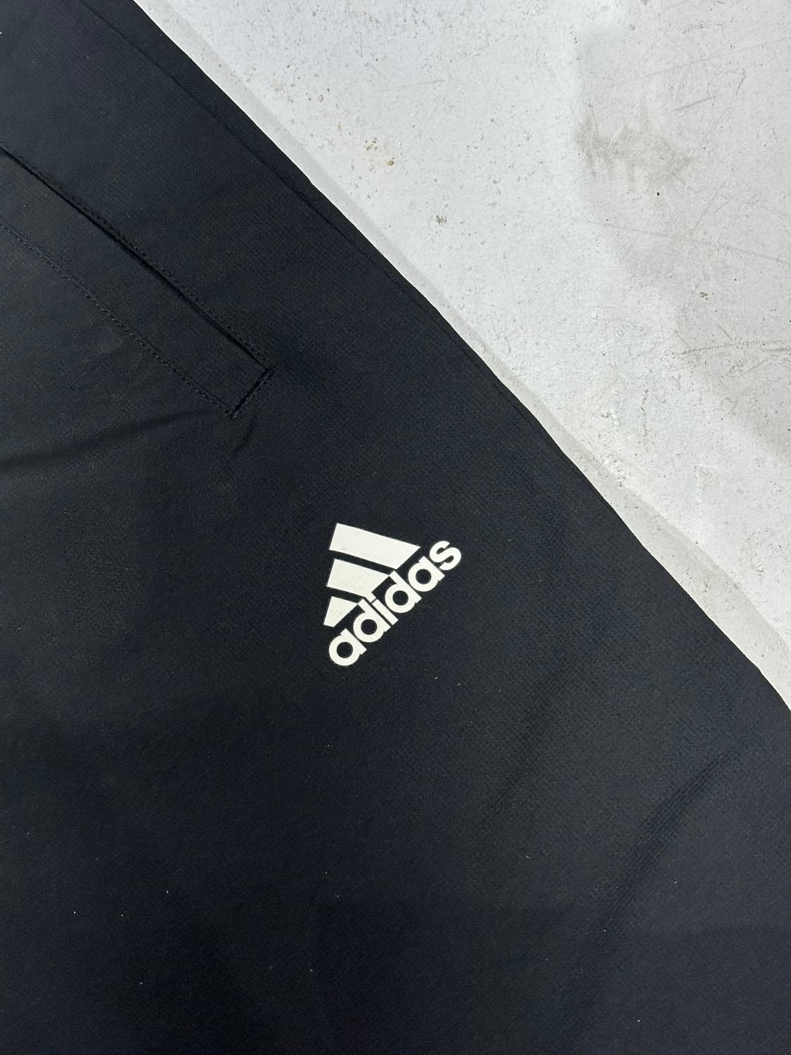 아디다스 블랙 와이드 사선 포인트 화이트 삼선 트랙 팬츠 L 상품이미지6