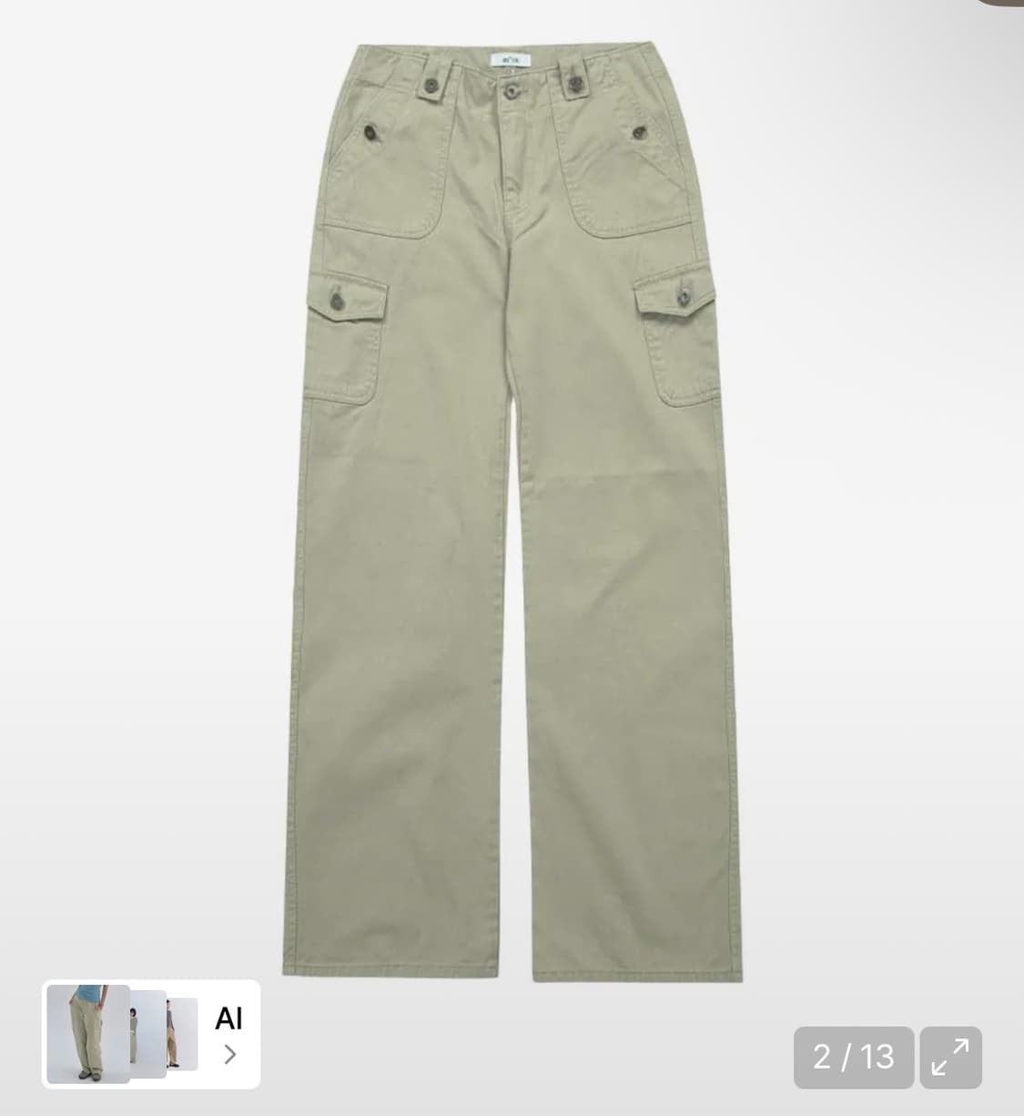 애즈온 JED CARGO PANTS /BEIGE /S사이즈 카고바지 상품이미지2