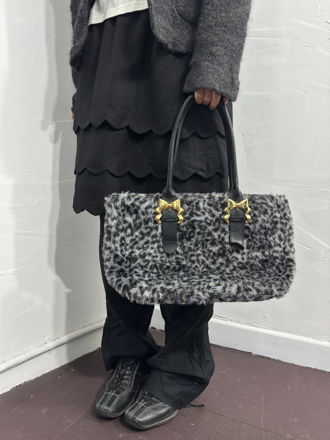 samantha vega leopard tote fur shoulderb 상품이미지6