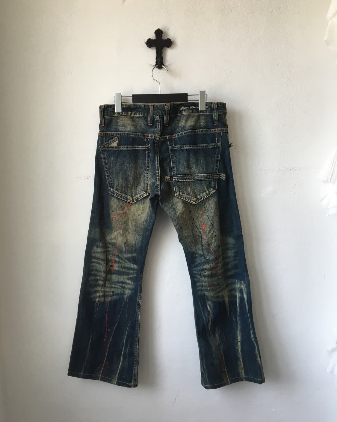 Painted washing denim pants 상품이미지2