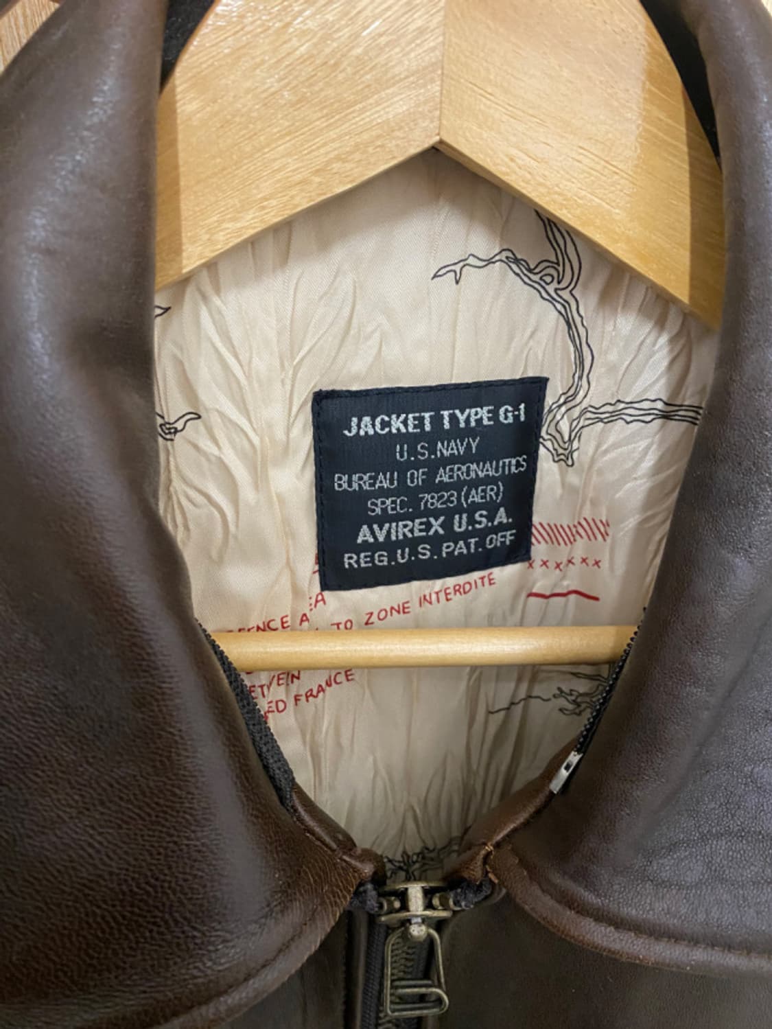 90's AVIREX G-1 leather jacket 90년대 아비렉스 상품이미지7