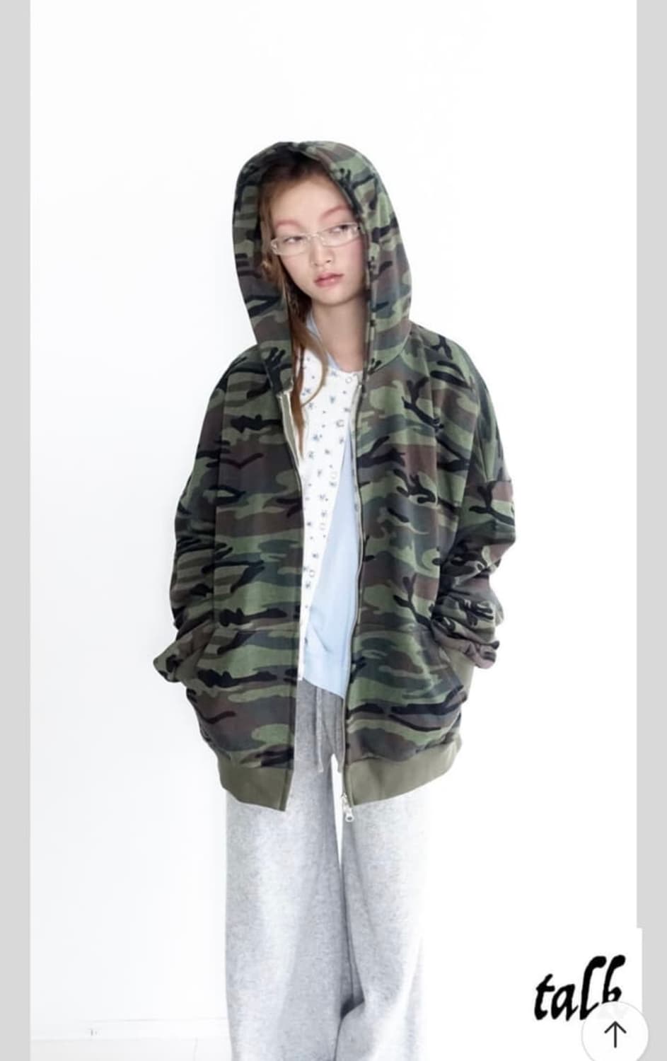 샵페어리 카모 후드집업 상품이미지1