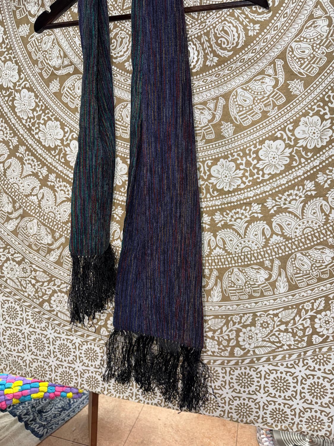 빈티지 스트라이프 퍼플 목도리 머플러 상품이미지5