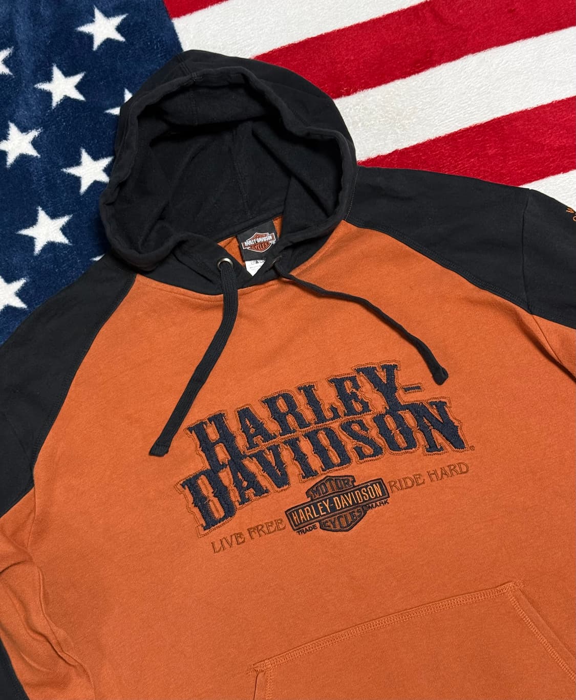 할리데이비슨 배색후드티 Harley-Davidson hoodie 빈티지 상품이미지8