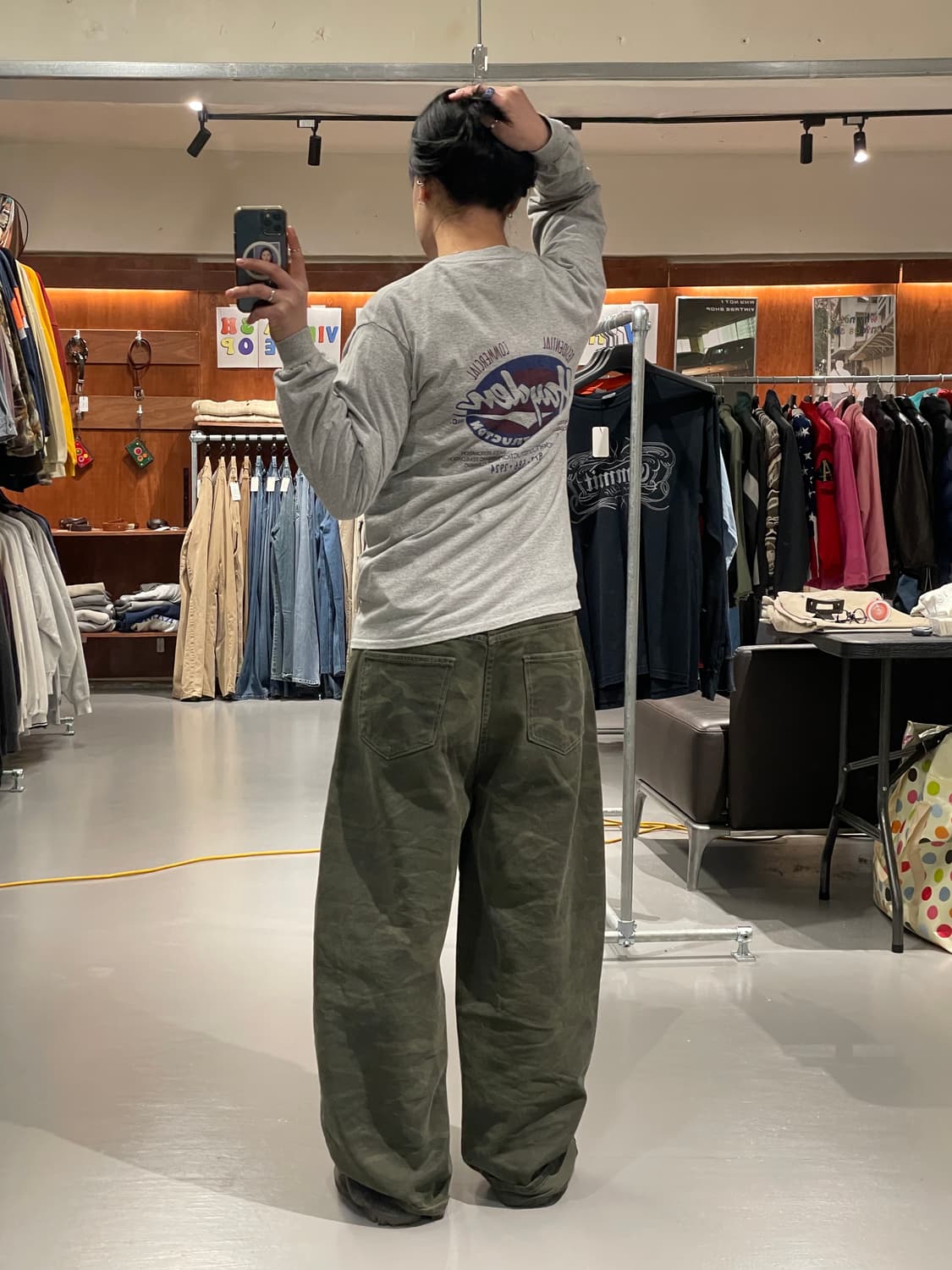 빈티지 롱슬리브 티셔츠(그레이)   상품이미지5