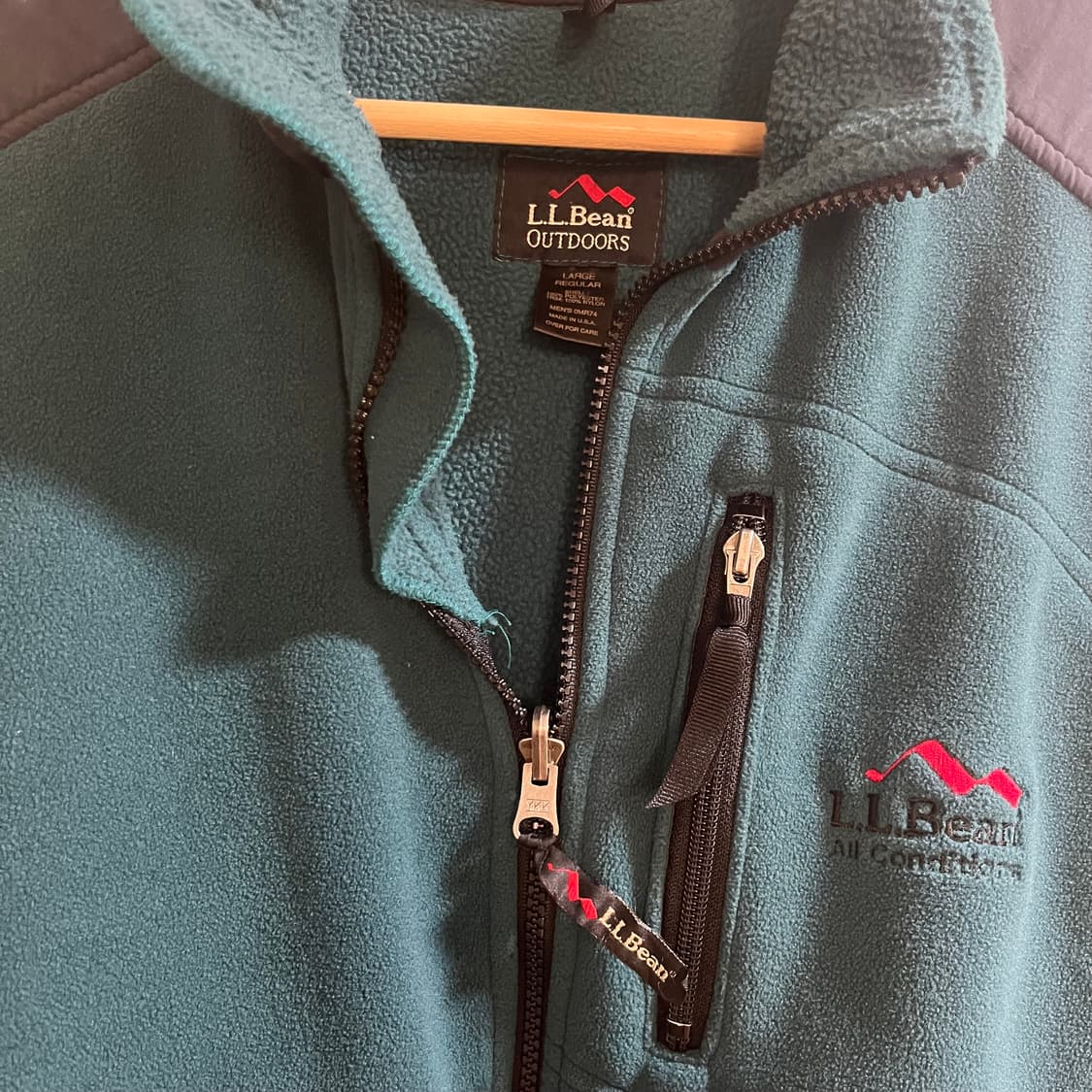 [L] L.L.Bean 엘엘빈 빈티지 집업 플리스 후리스 베스트 상품이미지2