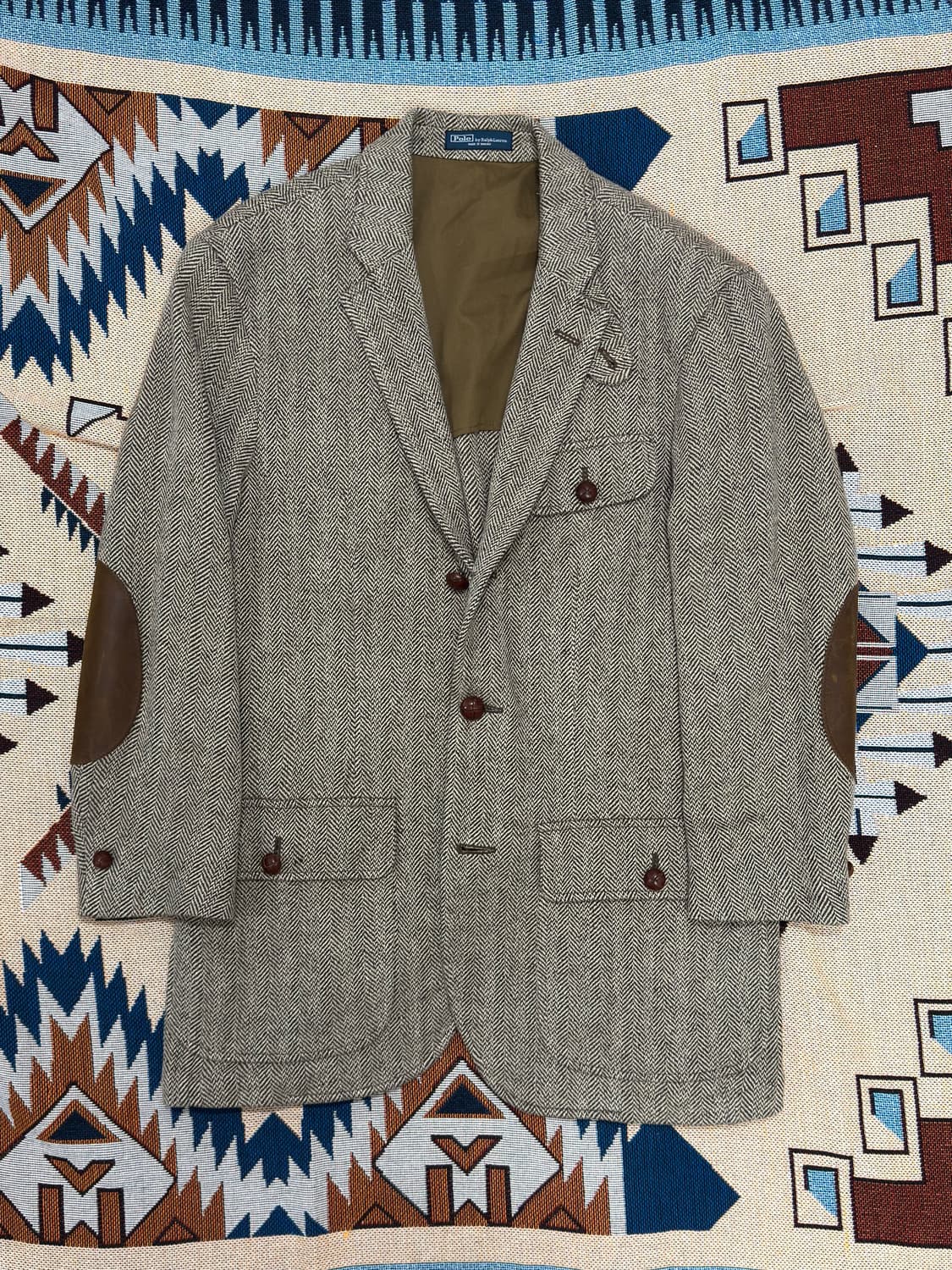 폴로 헤링본 엘보 패치 자켓 42 상품이미지1