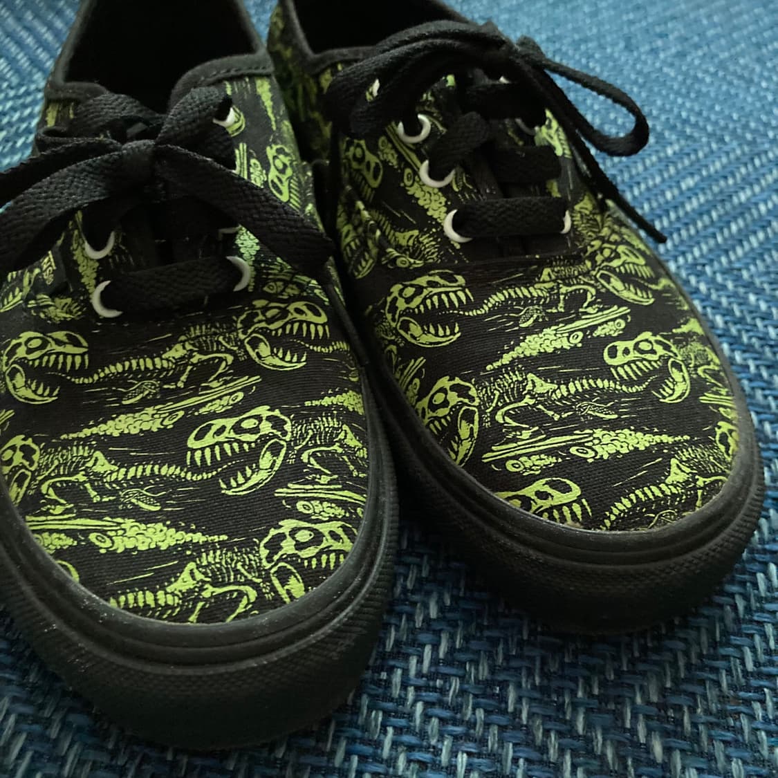 빈티지 Vans 반스 어센틱 레어 네온 공룡 패턴 스케이트보드 스니커즈  상품이미지2