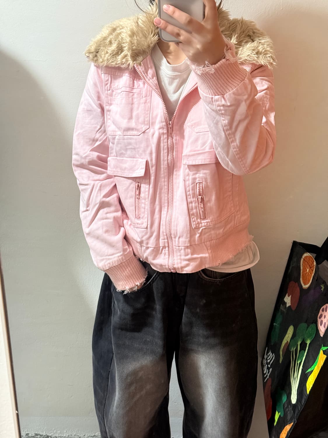 Fur jacket 핑크 퍼 자켓 상품이미지4