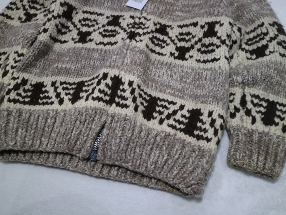 투악 버진울 집업 코위찬 가디건 made in cana 상품이미지9