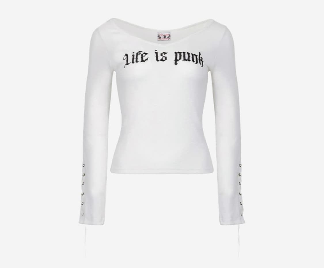 러프넥 브러쉬드 아일렛 슬리브 BRUSHED EYELET SLEEVE 상품이미지4