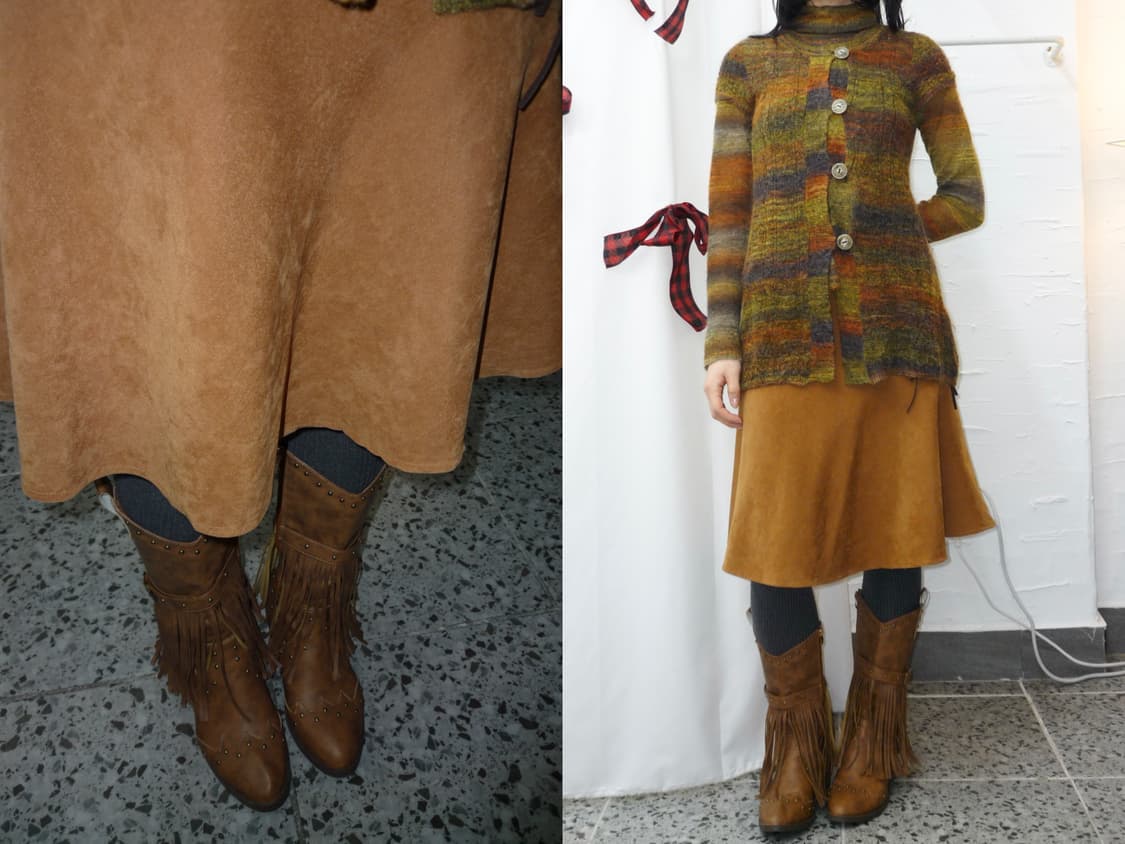 hippie mood flare midi skirt 상품이미지1