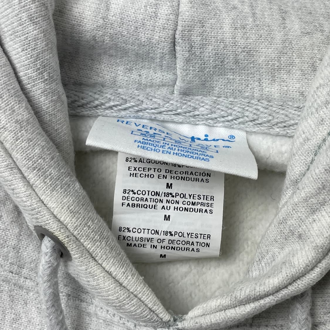 [중고] 챔피온 리버스 위브 크롭 후드티 그레이 상품이미지5