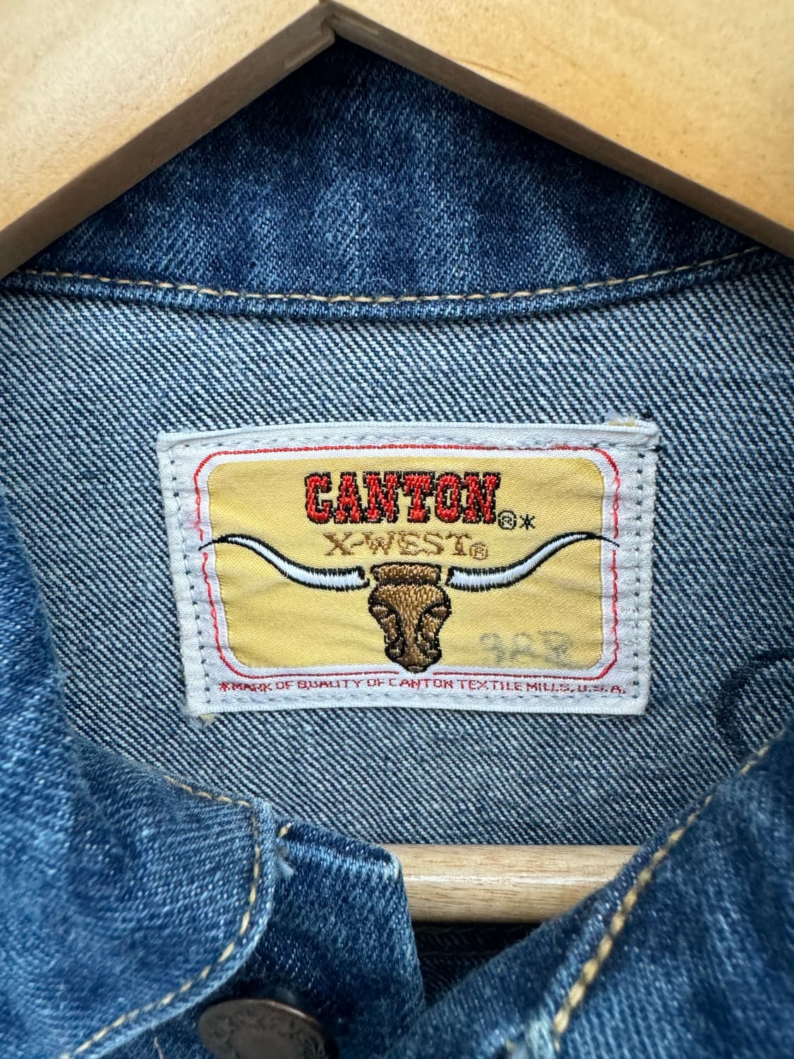 70s canton x-west 웨스턴 데님 트러커 자켓 38 상품이미지5
