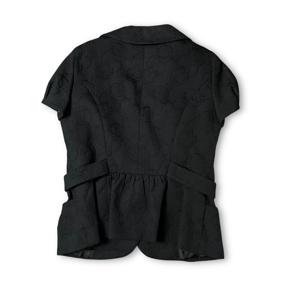 루이사스파그놀리 블랙 플라워패턴 골드체인 반팔 자켓 상품이미지2