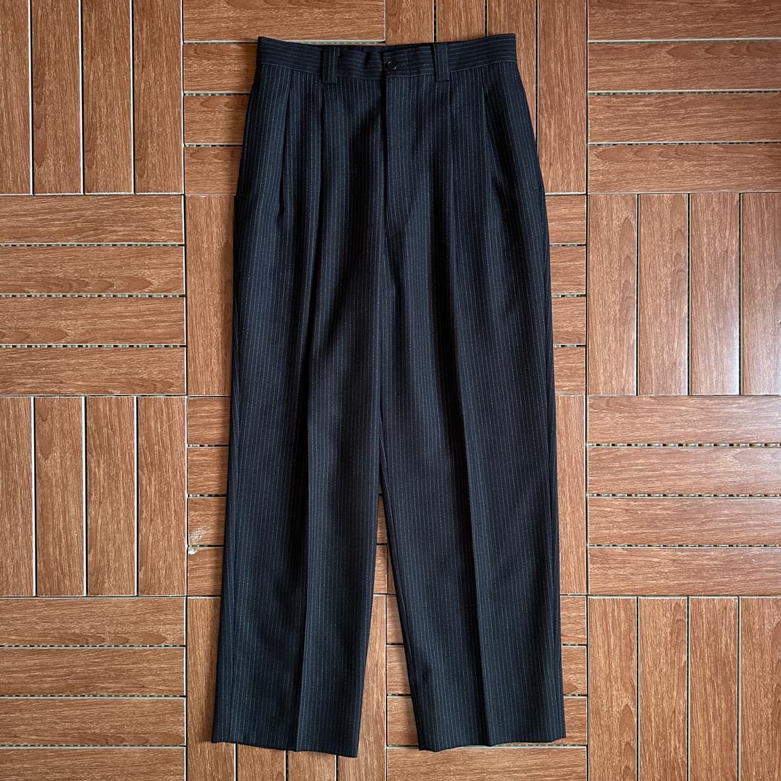 Vintage striped two-tuck wool trouser 상품이미지1