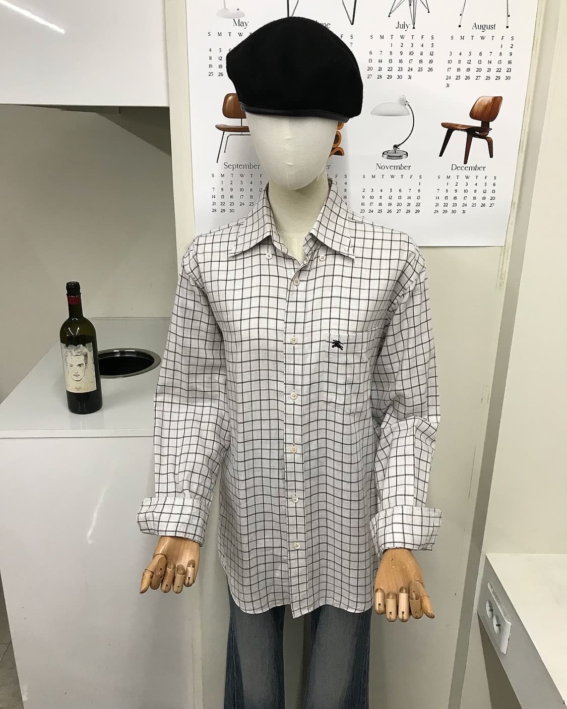 버버리 로고 체크 셔츠 상품이미지5