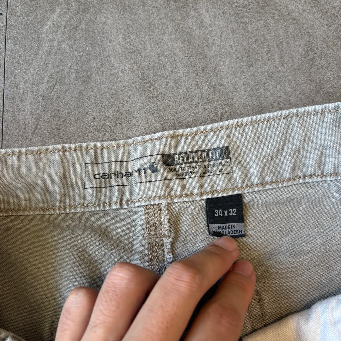 칼하트 오리지널 라이트 그레이 카펜터 팬츠 입니다.  상품이미지9
