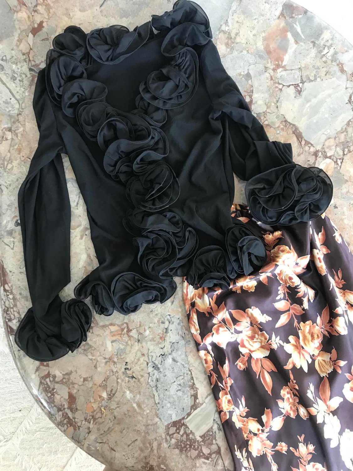 vintage flower pattern skirt (25inch) 상품이미지5