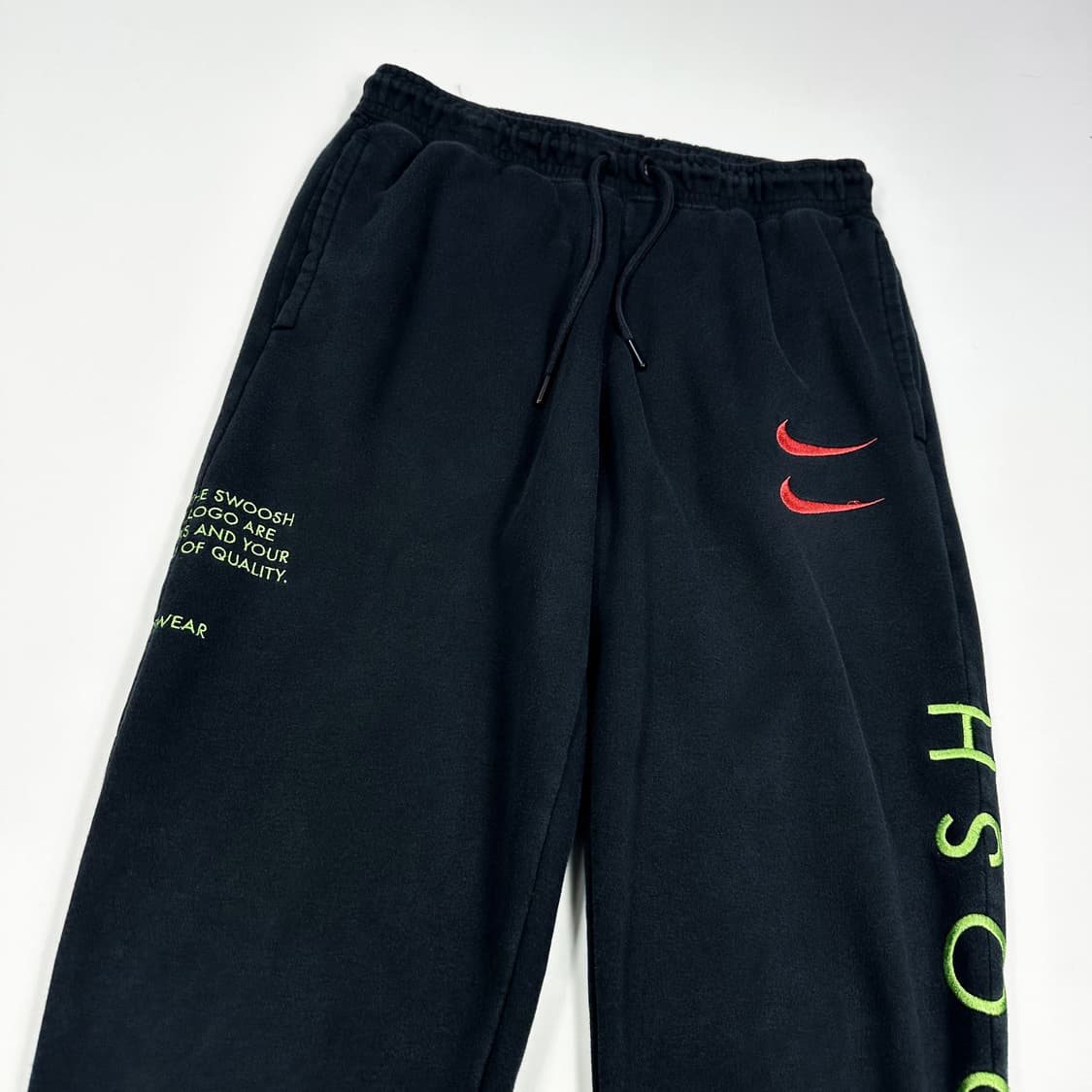 나이키 더블스우시 블랙 코튼 조거팬츠 (M) 상품이미지4