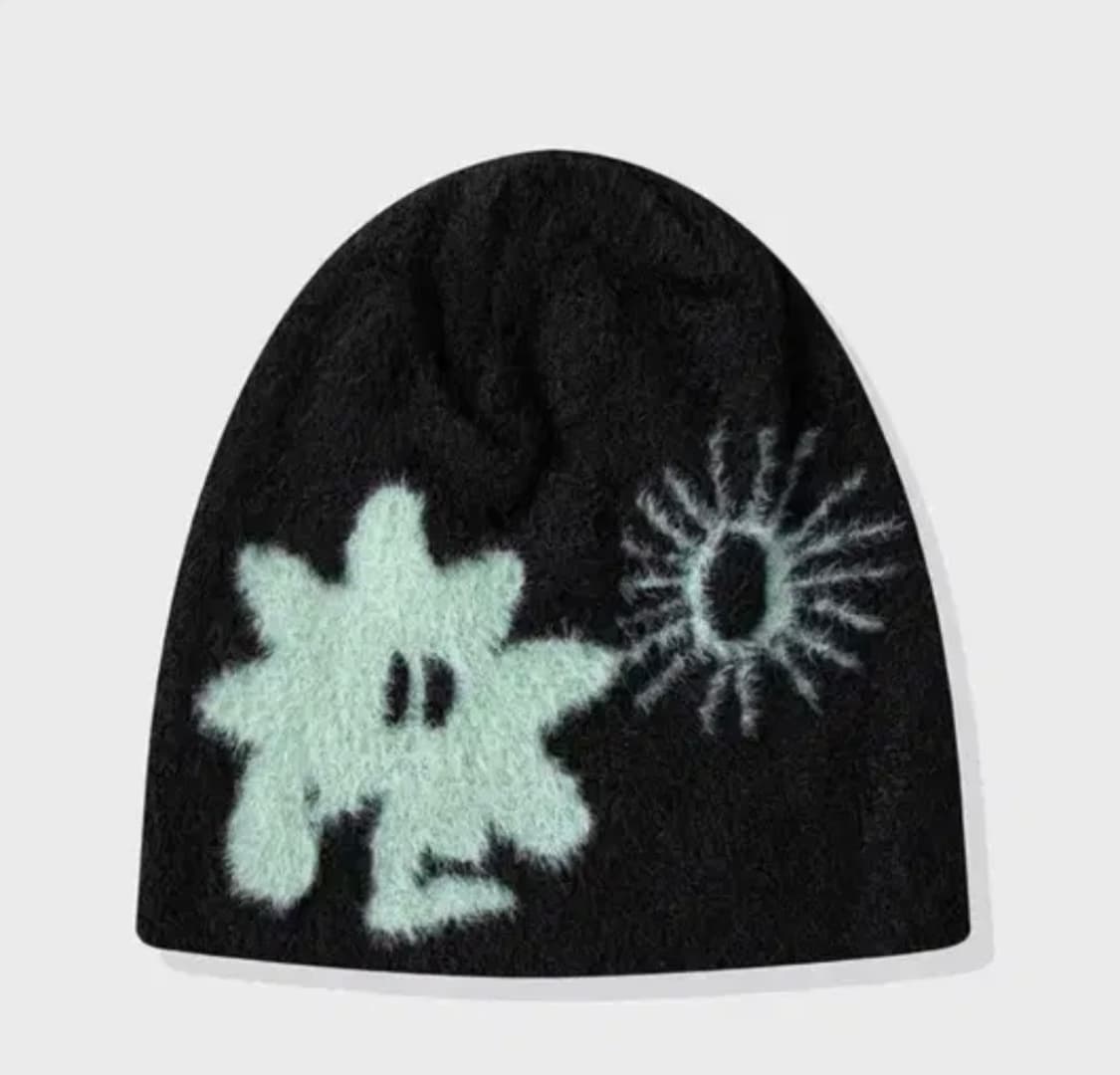 썬러브 비니 Cali Shaggy Beanie Black 상품이미지1