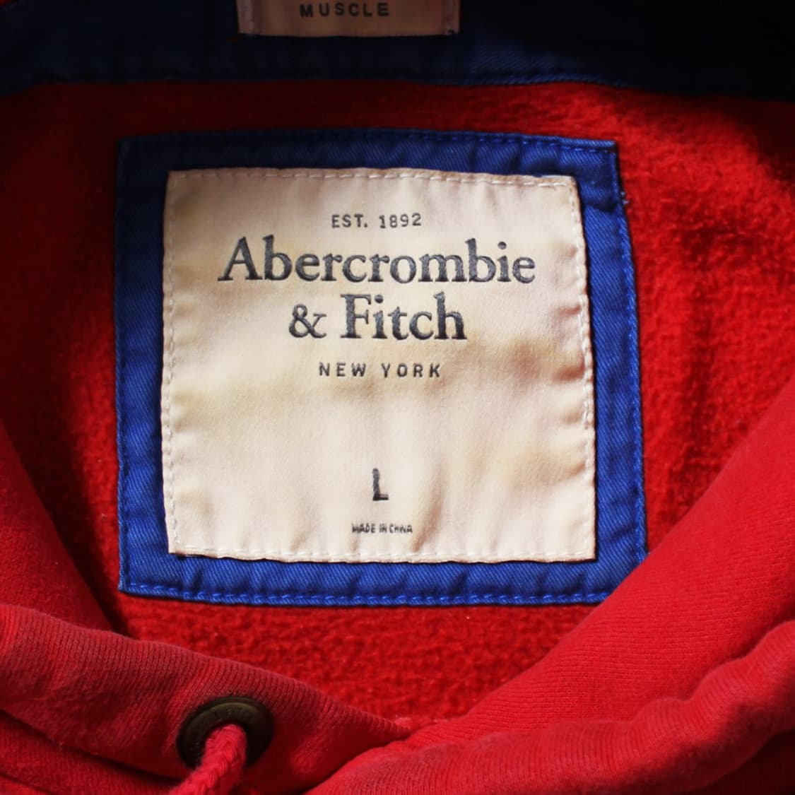 Abercrombie 아베크롬비 레드 기모 후드티 상품이미지5