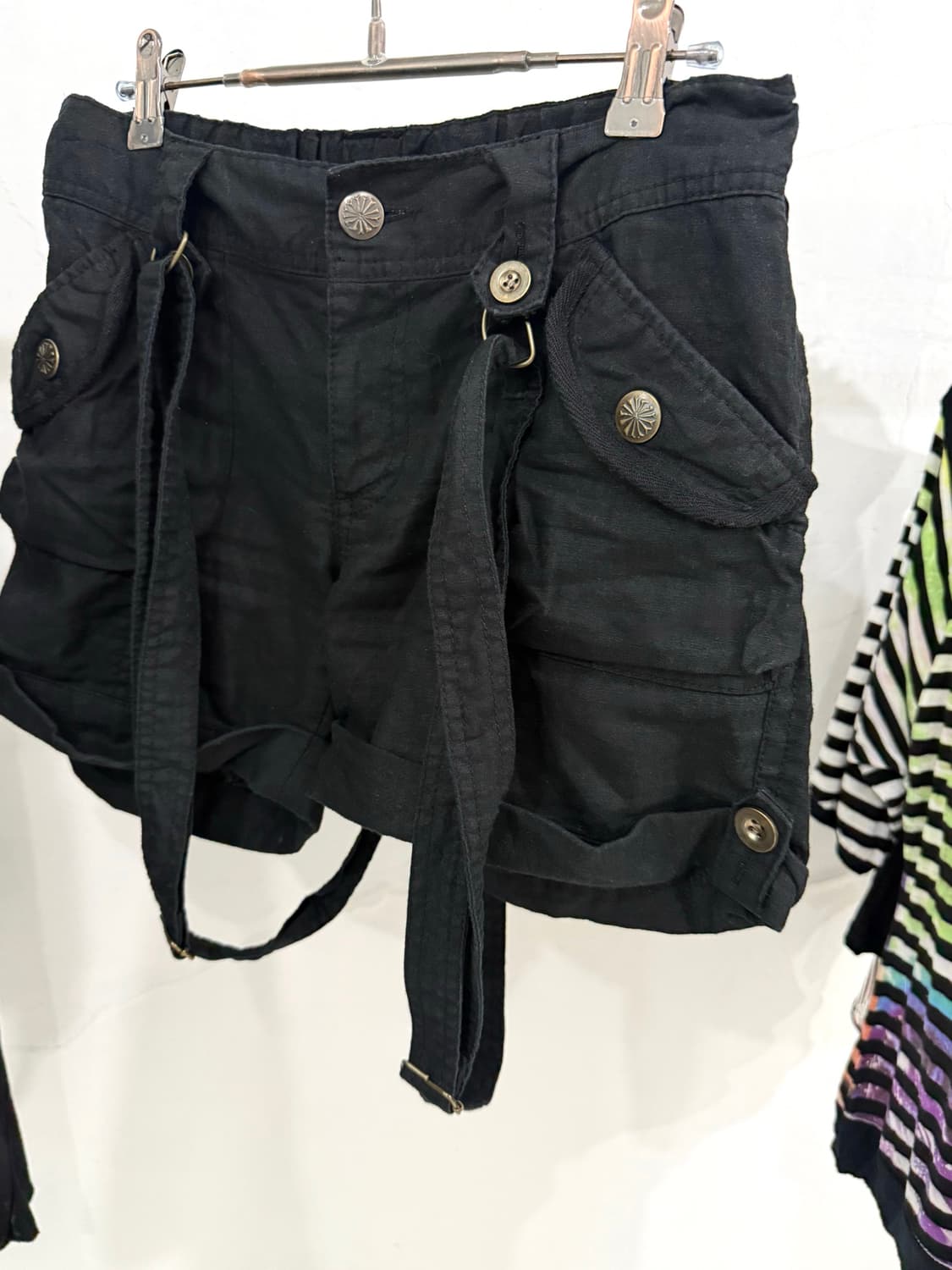 Y2K Black Suspender Shorts 상품이미지9