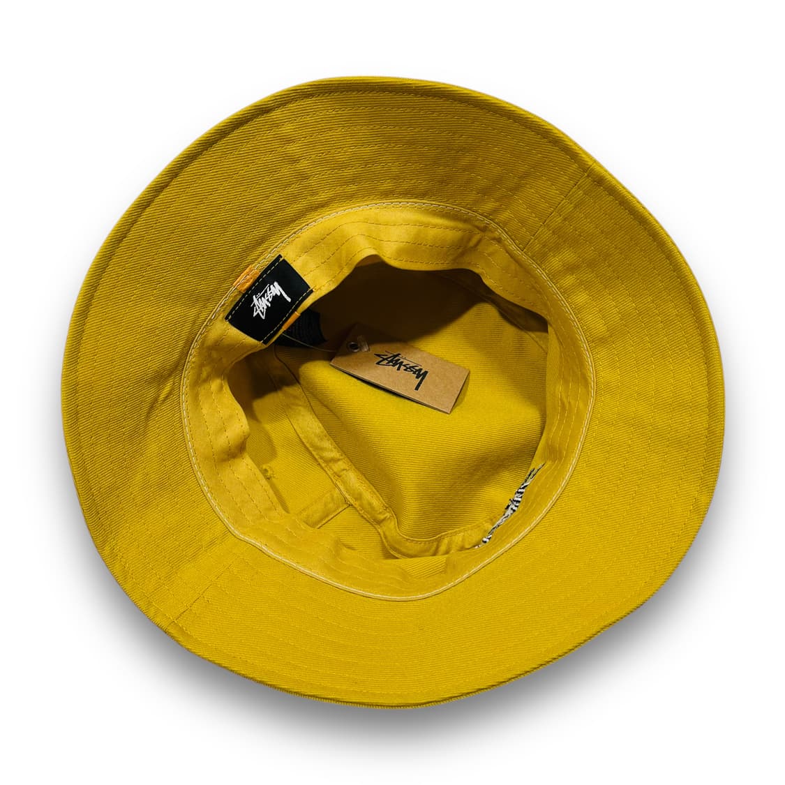 스투시 머스타드 빅 스탁 로고 데드스탁 버킷햇 상품이미지5